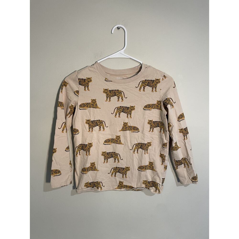 Quince Graphic Tiger Long Sleeve T-Shirt Kids‎ Size 10